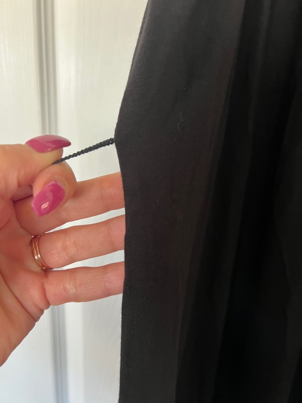 2/$20 Black Sleeveless Midi Dress with Crochet Yoke - Picture 4 of 4